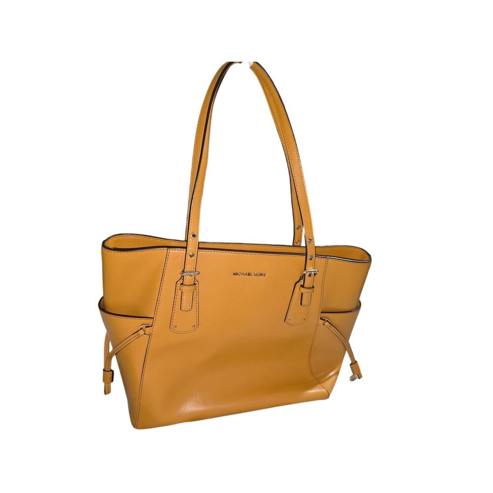 Michael Kors Voyager Leather Tote Bag in Marigold Yellow